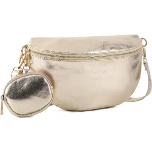 Crossbody Bags for Women Fashion Sling Purse  Bag Fanny Pack Leather Causal Chest Bum Bag   Purse ()