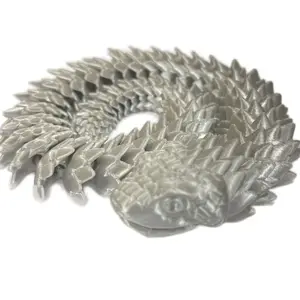 3D Printed Articulated Snake Over 17 Inches Long with Great Detail and Relief in Scales Must Have for Viper Lovers