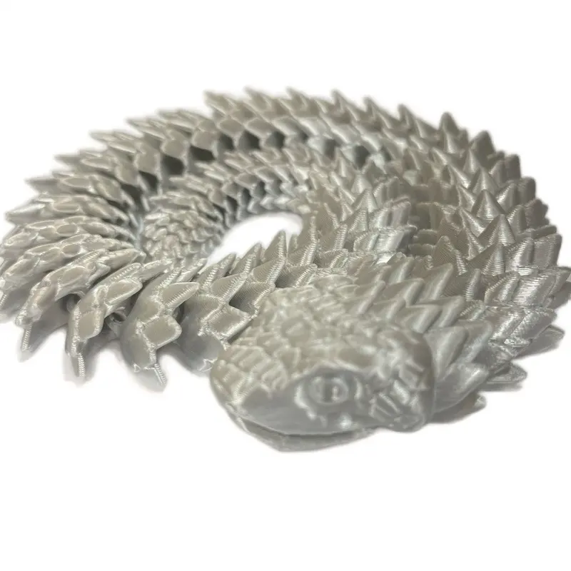 3D Printed Articulated Snake Over 17 Inches Long with Great Detail and Relief in Scales Must Have for Viper Lovers