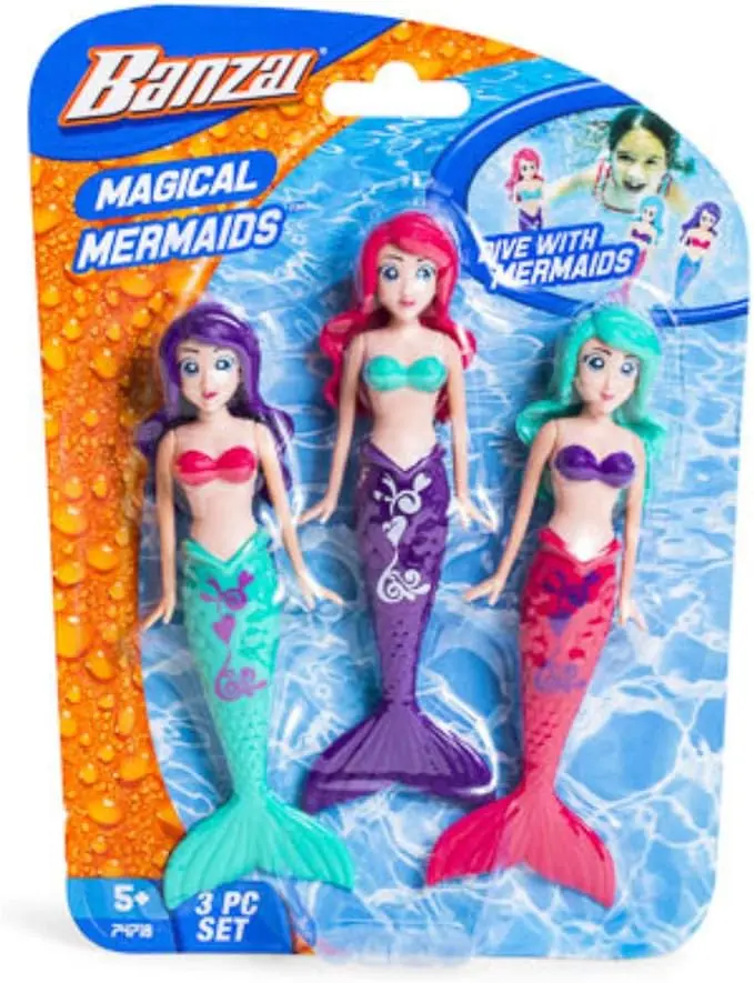 Spring and Summer 3 Piece Magical Mermaid Dolls, in Assorted Colors