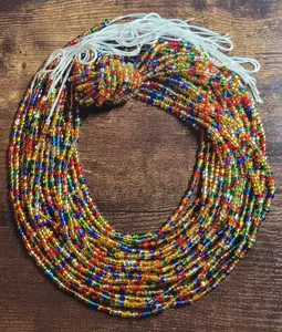 Tie On Body Jewelry - Full of Color Waistbeads for Women, 48'' Length