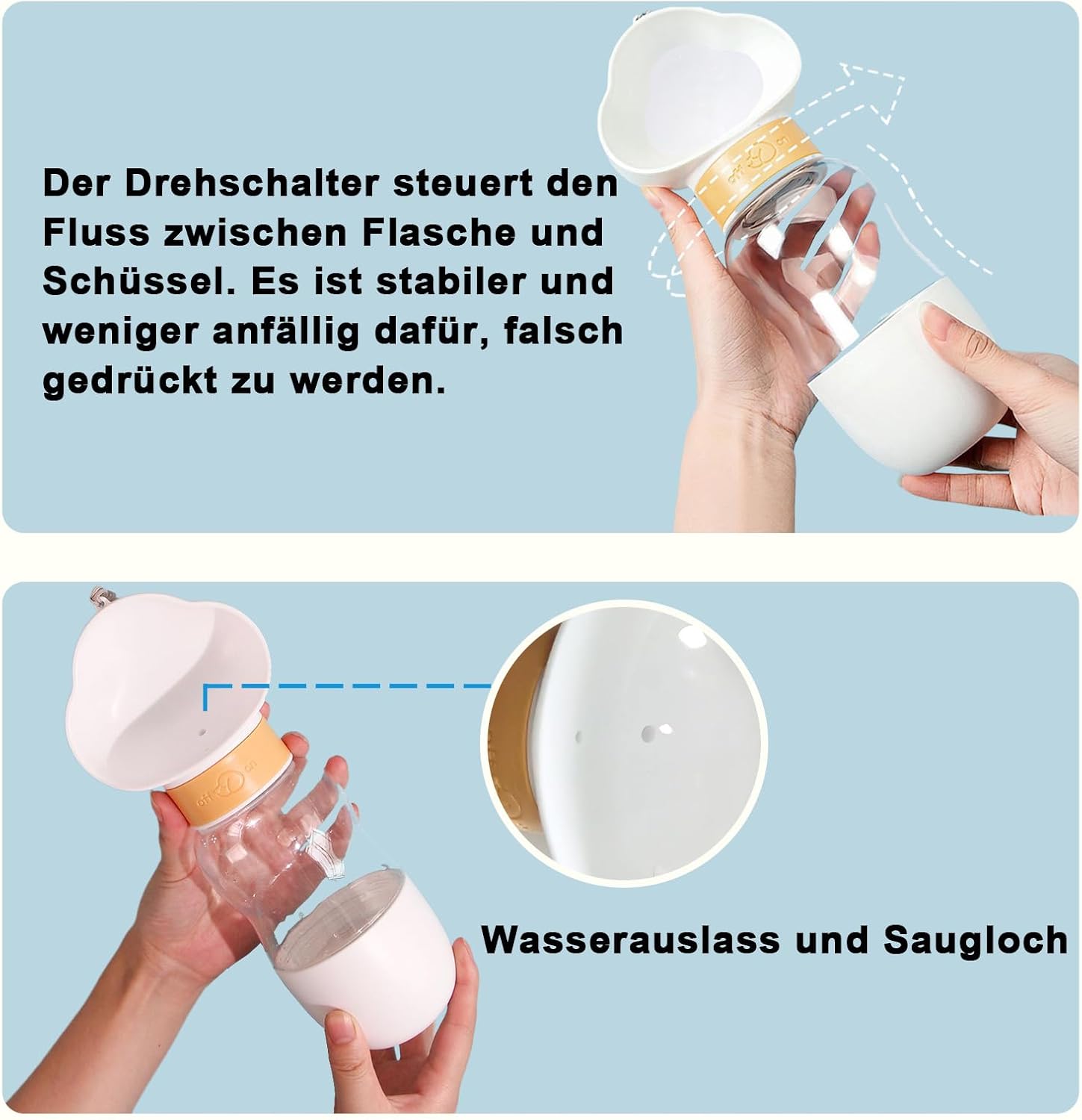 Portable Dog Water Bottle With Food Container Leak Proof Pet Water Dispenser Travel Puppy Bowl Dog Poop Bags For Outdoor Walking Hiking Camping All In One Pet Feeding Tool