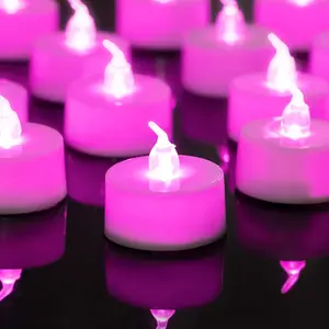 24 Pack LED  Lights Candles, Steady  Flameless Tealights, Long Lasting  Operated  Candles, Decoration for Wedding, Halloween and Christmas ( - 24 count)