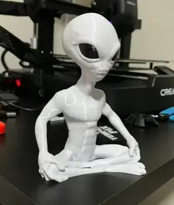 Custom Sitting Alien Figure for Home Decor - Perfect for Any Room - Ideal Gift for Science Fiction Fans