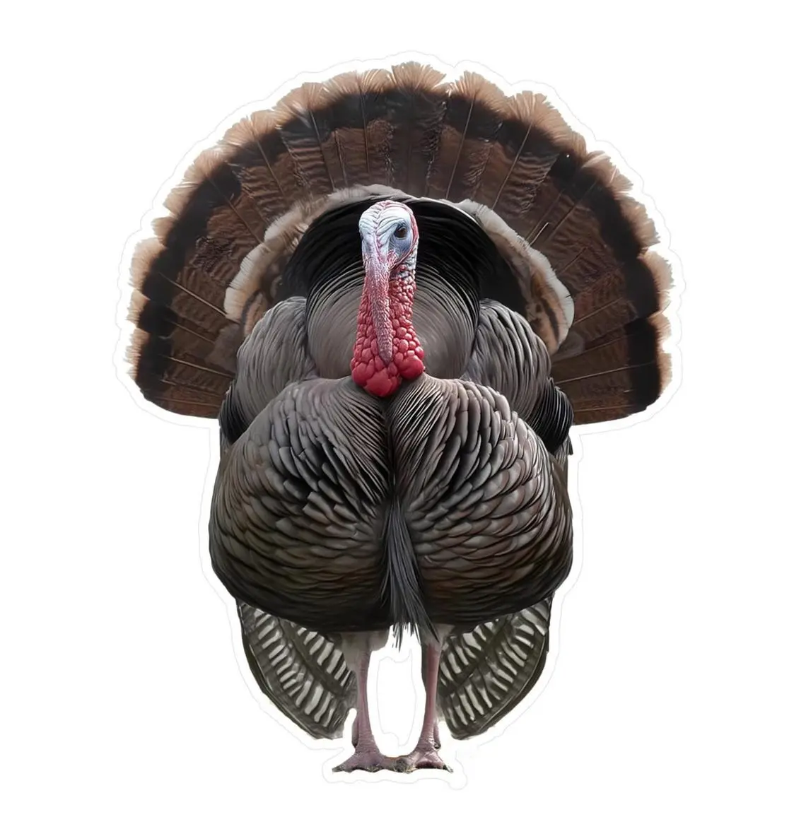 Realistic Standing Turkey Sticker, Thanksgiving Vinyl Decal, Fall Wildlife Decor, Rustic Holiday Gift”, Suitable for Laptops, Cars, Water Bottles