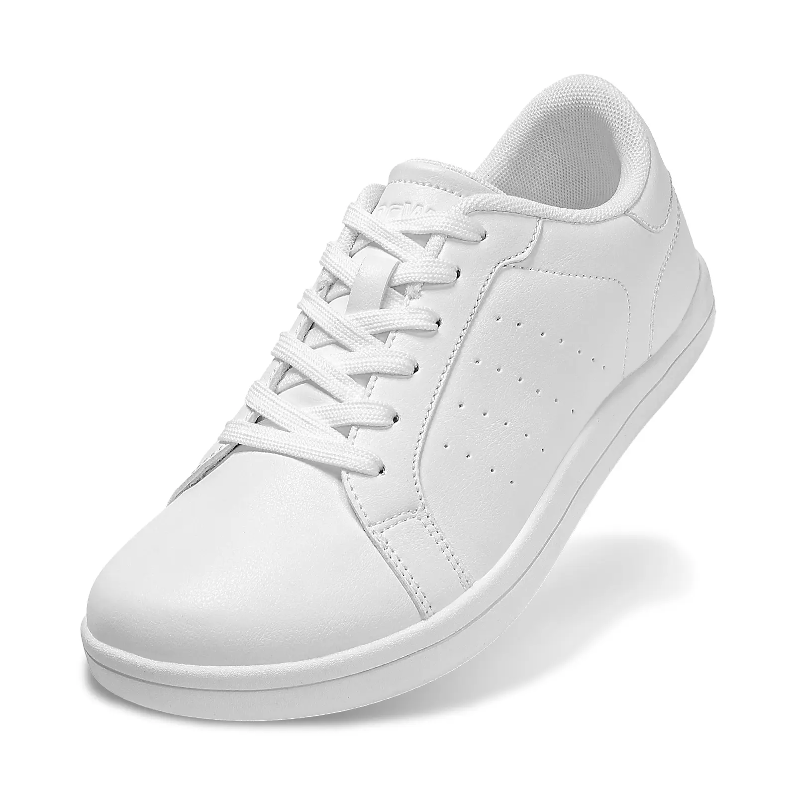 Zorwalk Women's Minimalist Barefoot PU Leather Sneakers - 0-Drop Walking Shoes with Extra Big Toe Space, Double Arch Support, Orthopedic for Office, Travel, Women's Sneakers