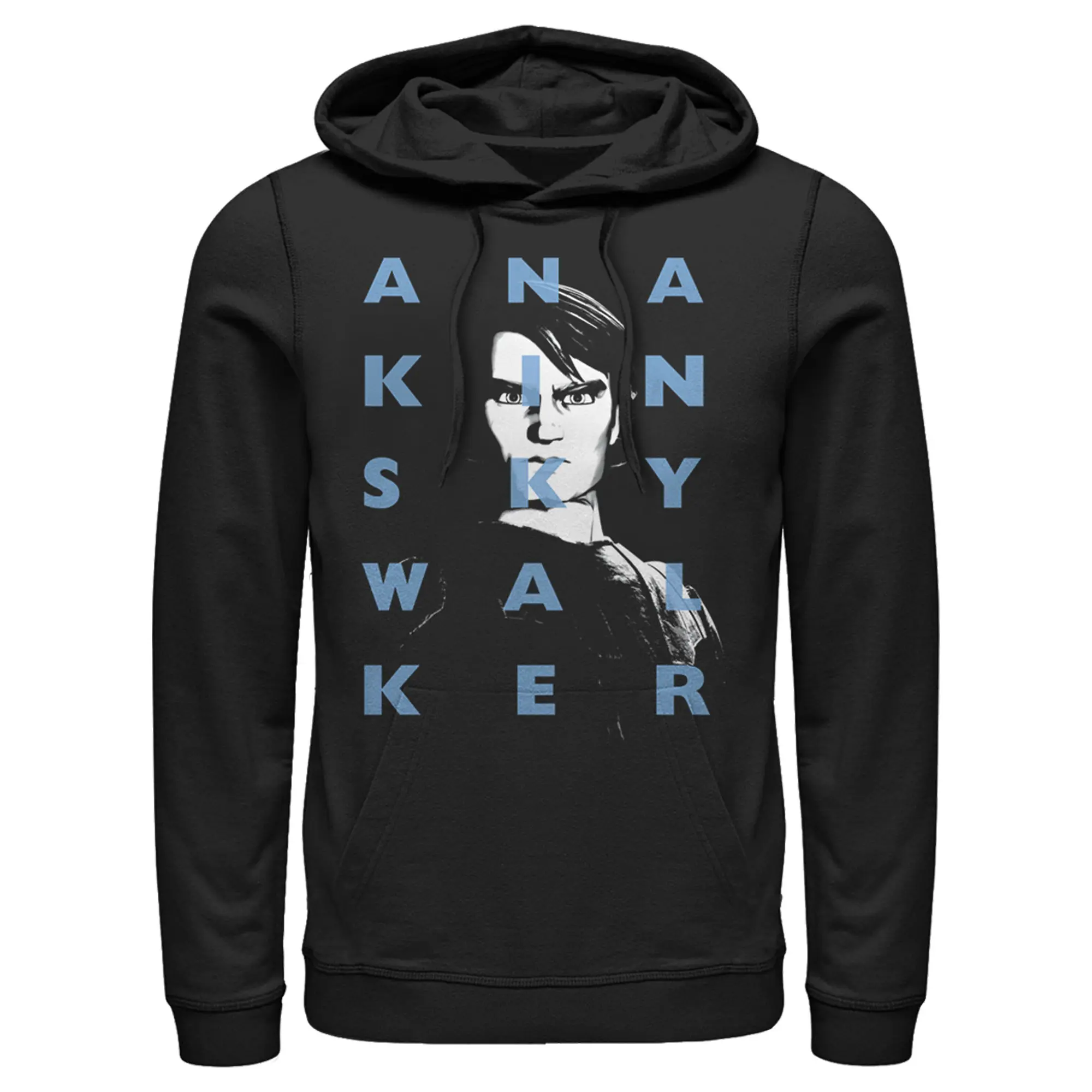 Men's Star Wars: The Clone Wars Anakin Skywalker Text Overlay Stylish Casual Fashion Menswear Pull-Over Hoodie Top, Hoodies, Pullover