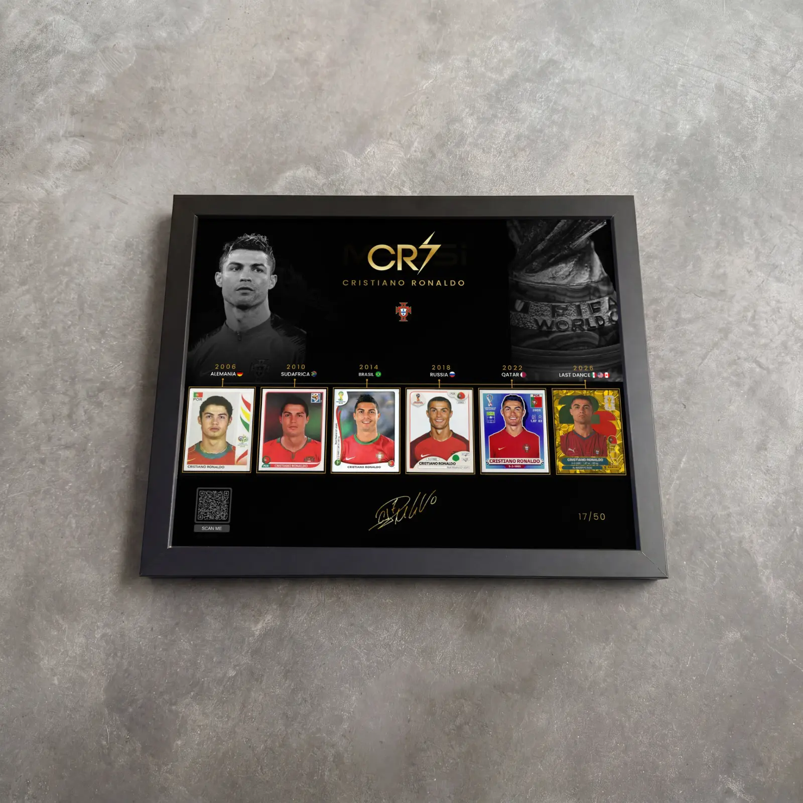 Cristiano Ronaldo WORLDCUP Timeline Poster Football Wall Art