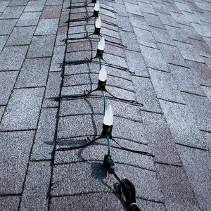 Brilliant Brand Lighting Rooftop Ridge Line Mounting Clips for Christmas Lights - ProX2 - 25 Pack for C6, C7, C9, & Rope Lighting - 10", 12", and 13" Shingles