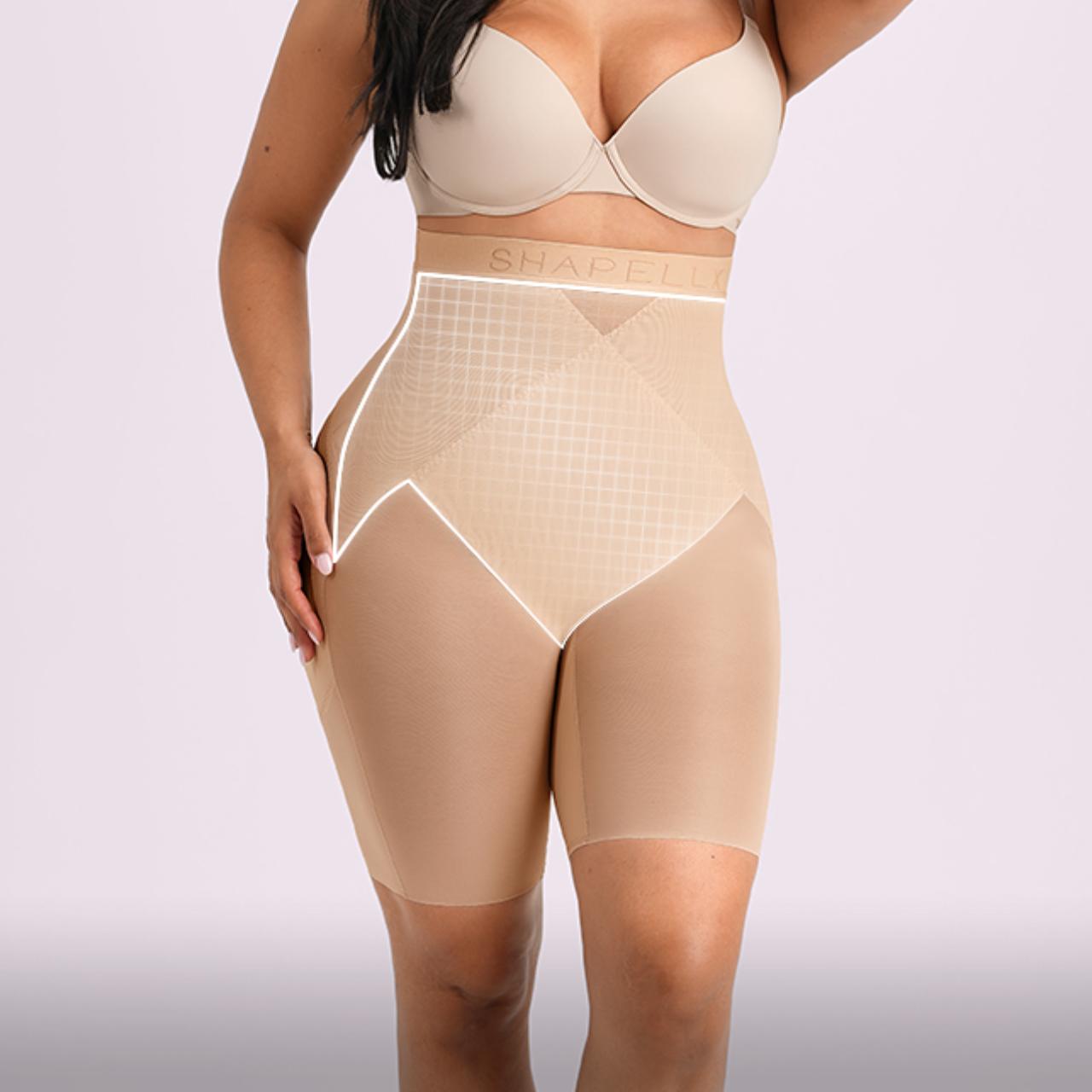 SHAPELLX  BOOT-YEAH MeshSmooth X-Compression Tummy Control Hip-Lifting All-Day Shaping High-Waist Mid Leg Thigh Shaping Breathable Mesh Short