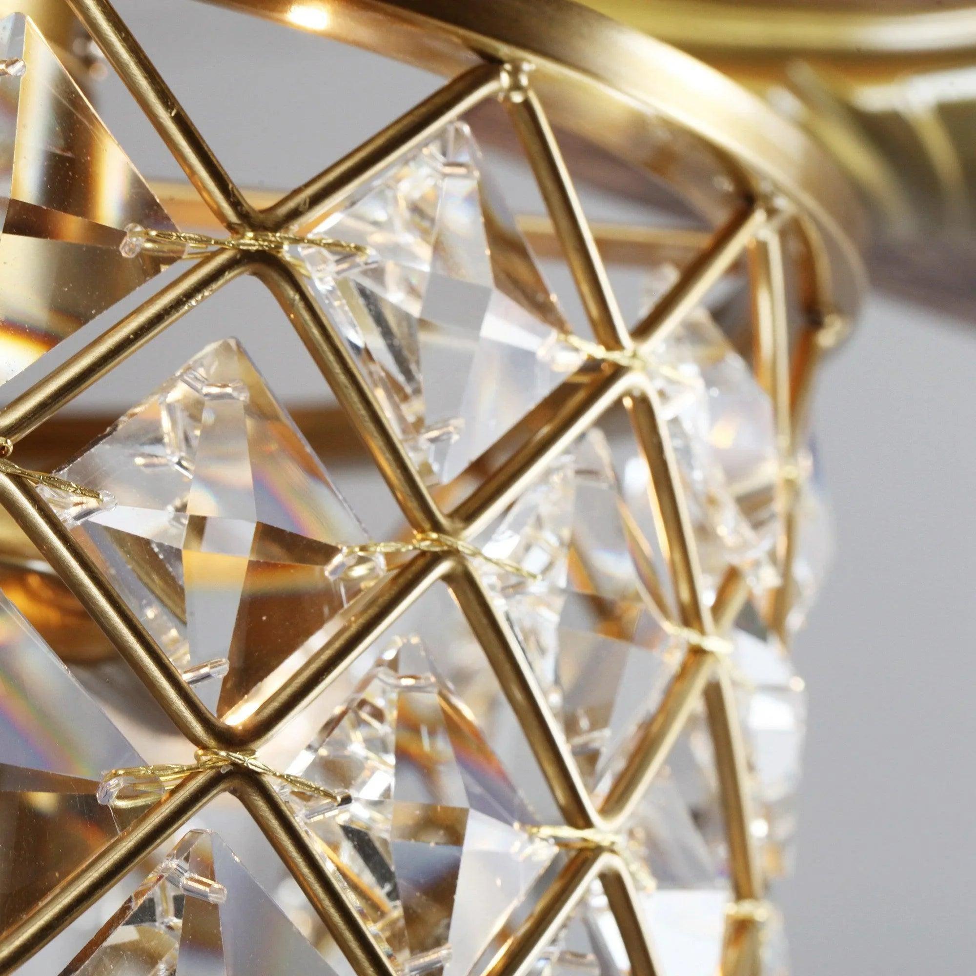 Luxurious 52-Inch Gold Ceiling Fan with Dimmable LED Light & Remote Control | Modern Elegant Home Decor