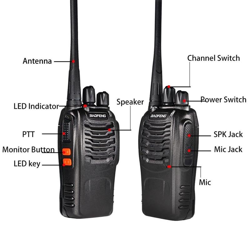 BAOFENG BF-888s Two Way Radio, 1 Count 400-470MHz UHF Walkie Talkie, Handheld Walkie Talkie, USB Rechargeable Walkie Talkie for Outdoor Camping Hiking