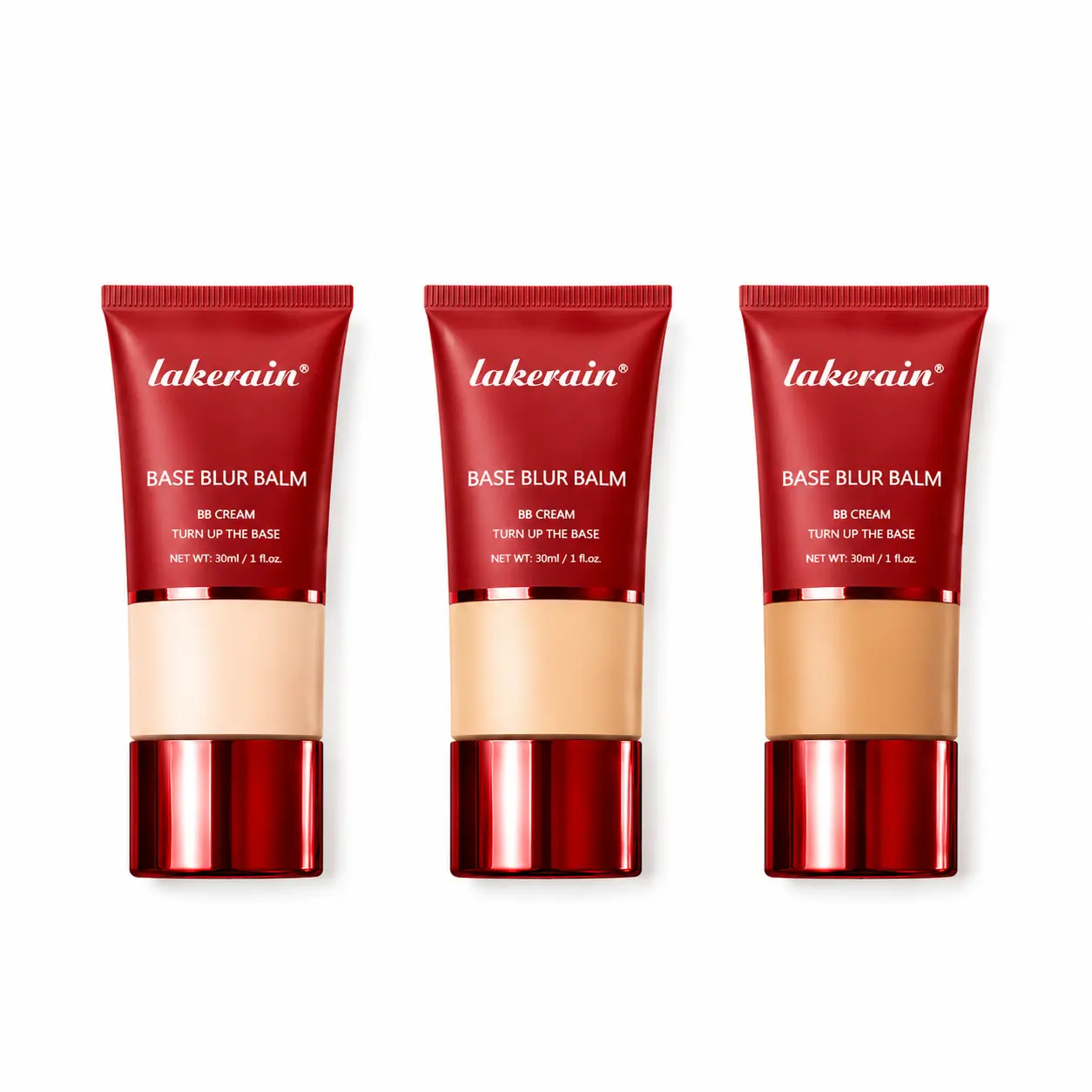 Lakerain Base Blur Balm BB Cream, Long Lasting WaterproofFlawless Coverage Foundation, Pore Blurring Moisturizing SkinTint Makeup Base 30ml 3 Shades