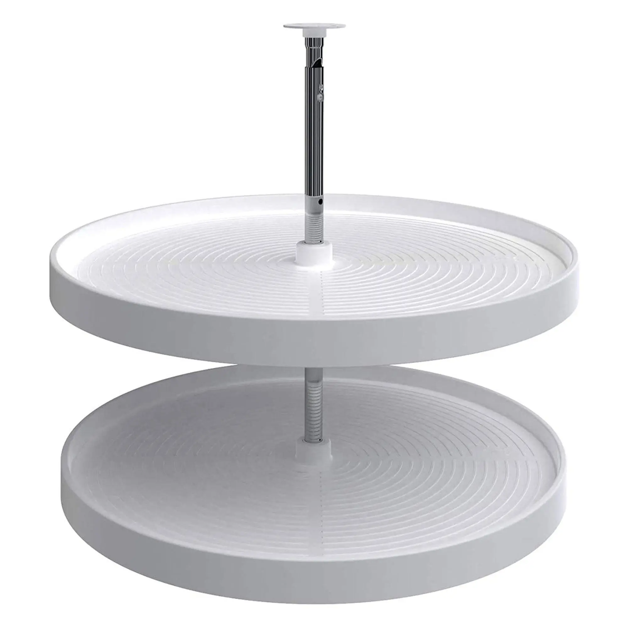 Rev-A-Shelf 28 Inch Lazy Susan Full Circle Polymer 2-Shelf, White, 2062-28-11-1