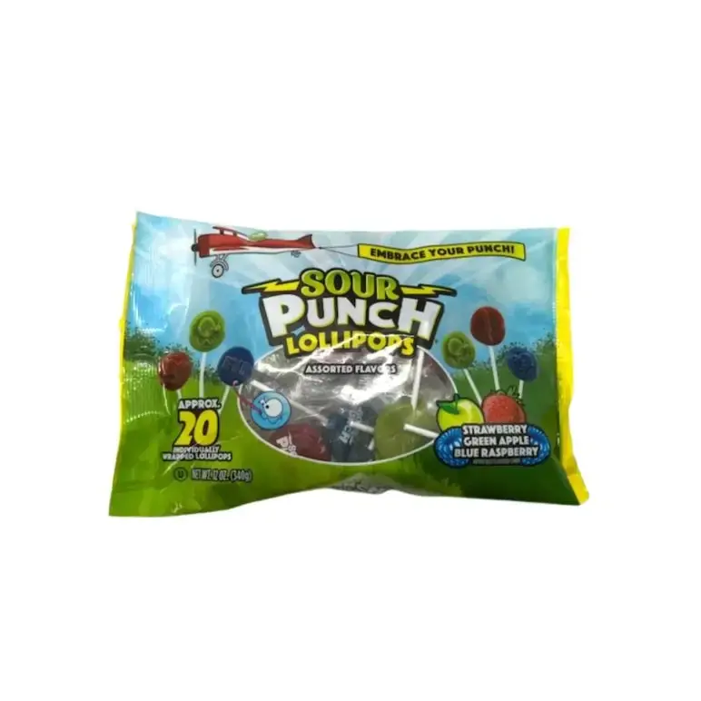 Sour Punch Lollipops, Approx. 20 count bag (75363) Sour Punch Lollipops, Approx. 20 count bag (75363)