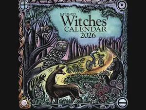 Llewellyn's Witches' Calendar 2026 Wheel of the Year Witch Holidays Magical Wisdom Astrological Data Seasonal Spells Moon Phases Celtic Months 28 Pages 11.81 x 11.73 x .24 inches