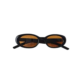 Coffee Slim Oval Sunglasses