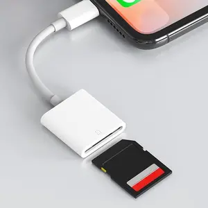 Portable SD Card Reader, Plug and Play Card Reader, Multi-application & Easy to Use Card Reader Compatible with iPhone & iPad