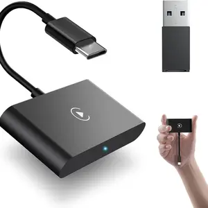 Wireless Apple Carplay Adapter Convert Wired to Wireless CarPlay Dongle for Wireless Control Plug &Play Fit for Cars from 2015 & iPhone,Black