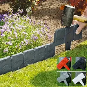 5/10-Piece Set - Garden Landscape Edging Decor, Plastic Garden Fence, Lawn Fence, Autumn Garden Decor, Easy-to-Install Outdoor Vegetable Garden Lawn Landscape Partition