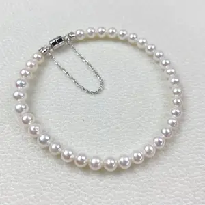 【Charles】Freshwater Seedless Pearls Full String Bracelet 4-5mm Pearls 22cm Length Elegant Simple Design Versatile Stylish Accessory