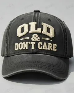 Chaosmoda Old & Don’t Care Vintage Embroidered Baseball Cap Funny Dad Hat for BBQs, Fishing Trips & Summer Days