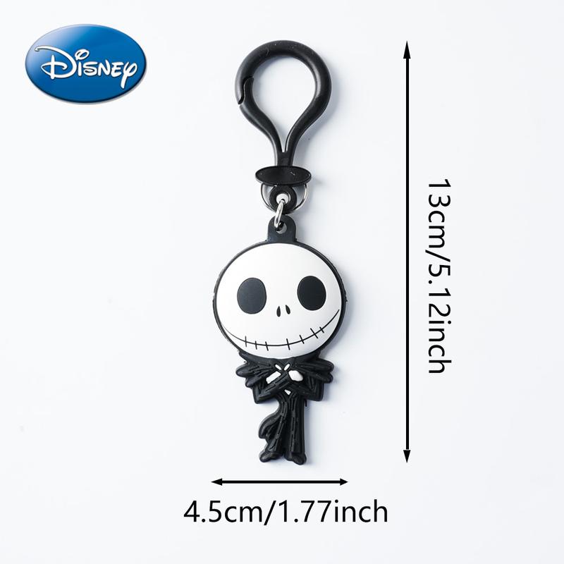 1PC The Nightmare Before Christmas Jack Zero Keychain Officially Licensed Gothic-Vibe Collectible Skeleton Animal Anime Peripheral Backpack Decoration Car key Pendant Desk Ornament Durable PVC Rubber Gift