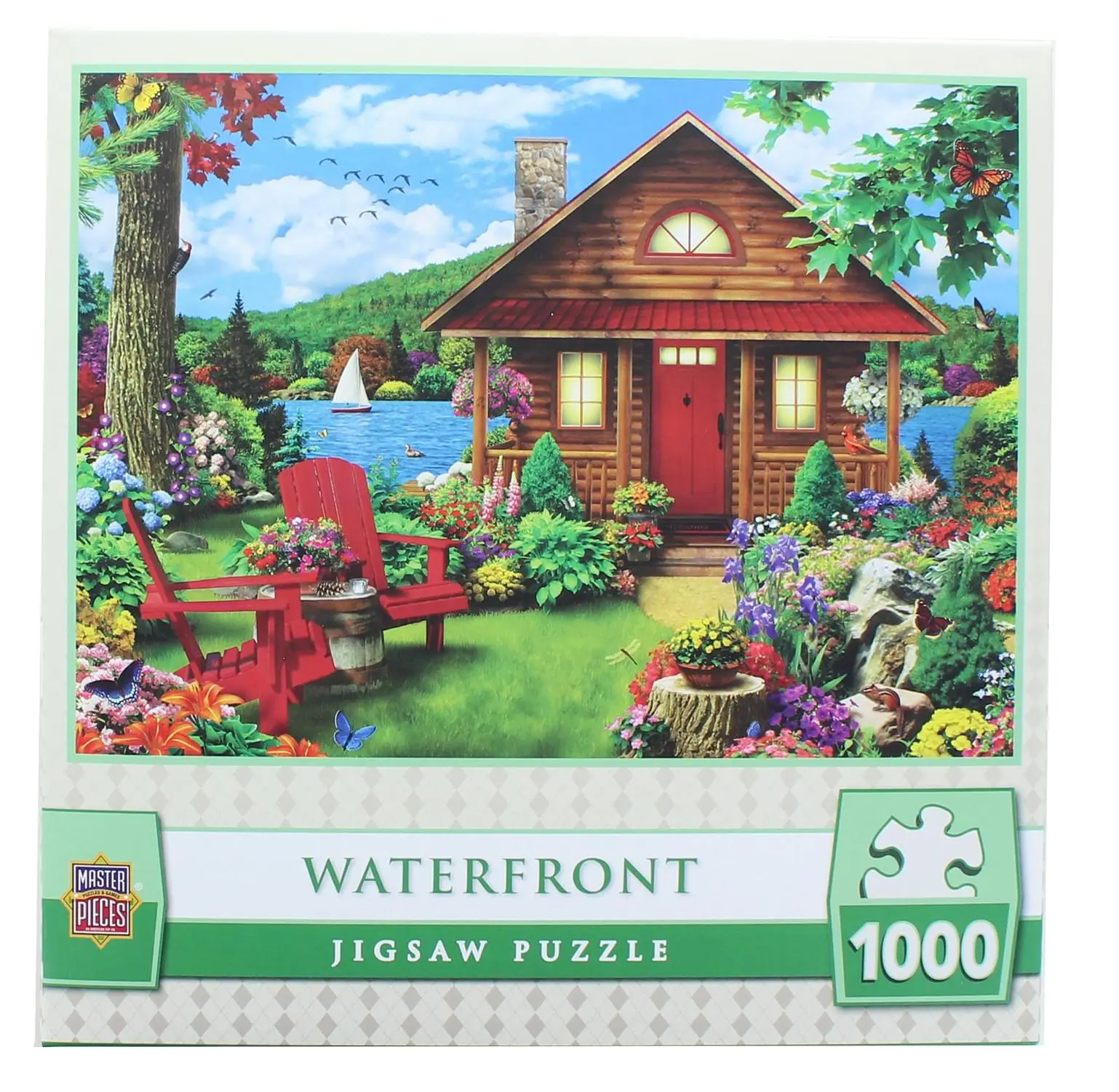 MasterPieces 1000-Piece Jigsaw Puzzle - Waterfront Scenic Design for Toys & Hobbies Enthusiasts, Ages 12+, for Puzzle Fun, Jigsawpuzzle, 1000 Pieces