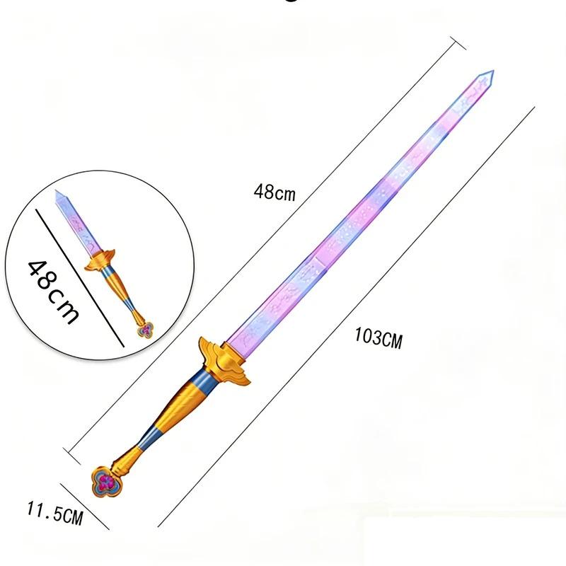 Demon Hunter Hight Quality Cosplay Anime Rumi Sword With Symbol Outfits Prop Scalable Purple Long Sword Accessories Roleplay Prop Gift