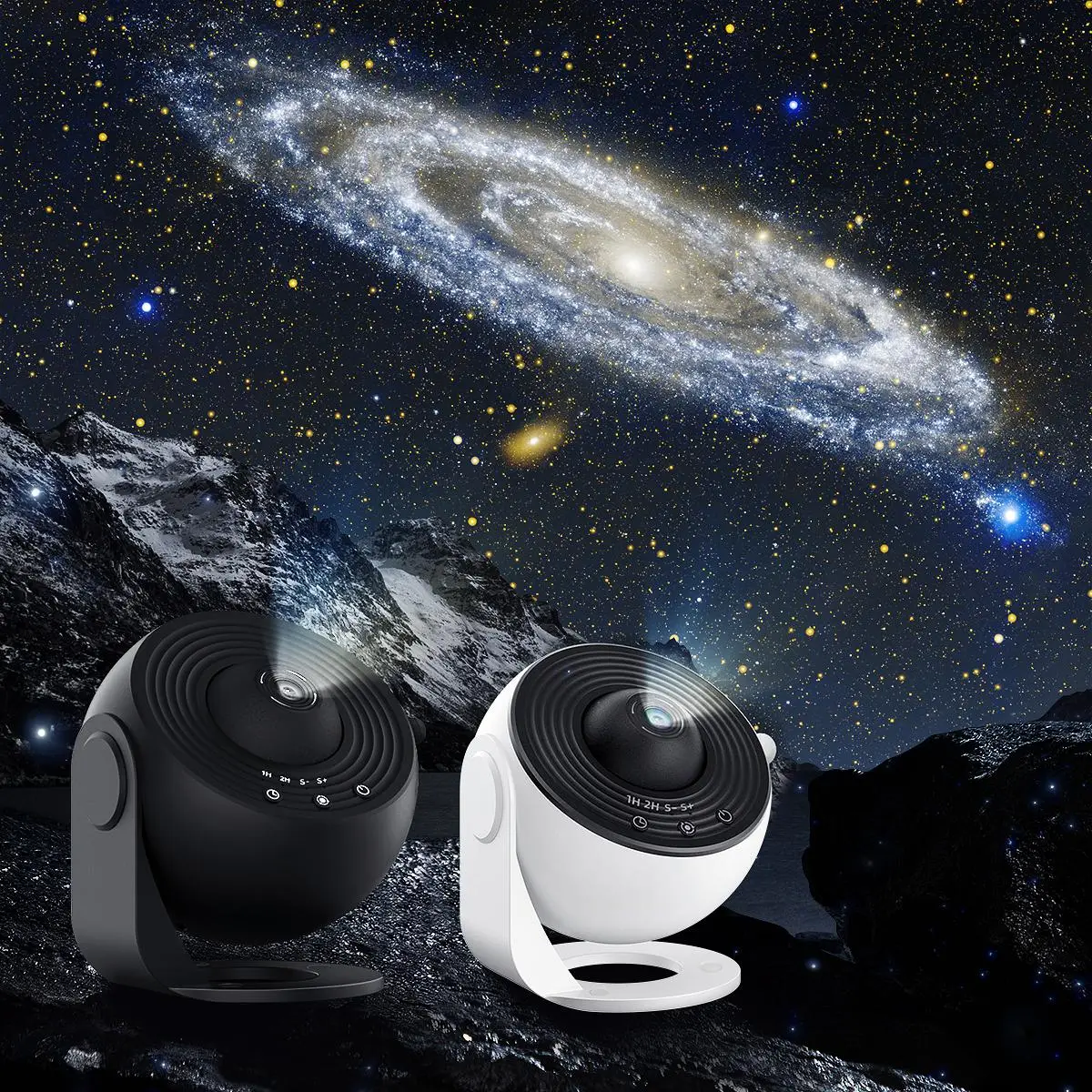USB Powered Galaxy Star Projector Light, 360° Rotating Star Projector with Knob & Timer, Novelty Lighting for Bedroom, Ceiling, Room Decoration