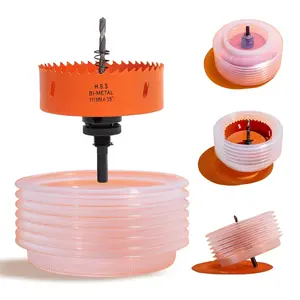 4-3/8 Hole  for Recessed Lights, 4.3 Inch Hole  with Dust Bowl Catcher for Led Recessed Lighting 4 Inch and  Metal Drywall, Bi-Metal Construction