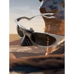 Future-Style Y2K High-Quality Lightweight Unisex Sports Fashion Glasses Outdoor Sports Eyewear Wave Print PC Frame All Seasons Fishing Eyewear