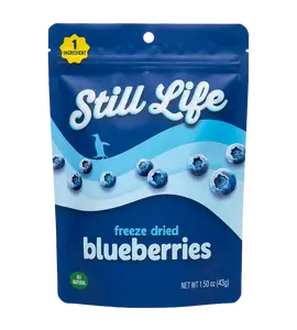 Still Life Organic Freeze Dried Blueberries Healthy Snack Natural Dry Fruit Flavored 1.5 Oz All Natural One Ingredient Vegan