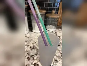 Purple COLOR CHANGING Glitter Straw (40oz Tumbler)