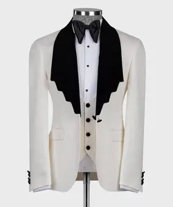Ivory Tuxedo with Black Velvet Collar