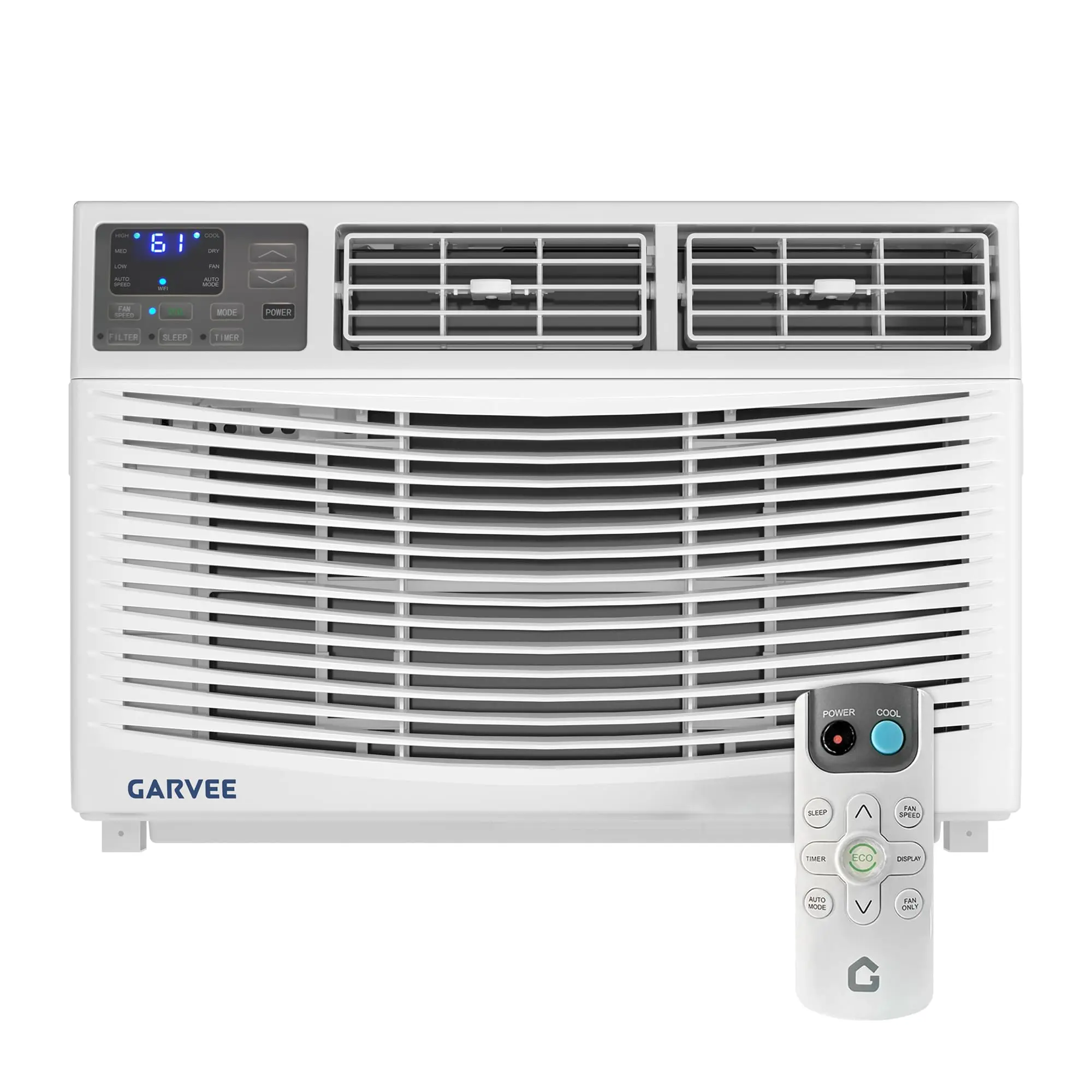 12000 BTU Window AC Unit, Remote Control Air Conditioner, Cools 550 Sq. Ft, 3 Speeds, Quiet, Easy Install