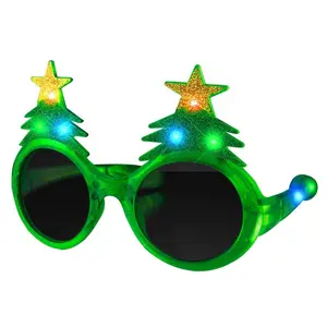 212 MAIN Plastic Tree Shape LED Lights Christmas Tree Glasses - Pet & Farm Animal Poultry Toy, Holiday Gift Accessory