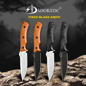 SDOKEDC DC53 Steel Fixed Blade Knife With Sheath Micarta Handle Knives for EDC Outdoor Camping Fishing knife