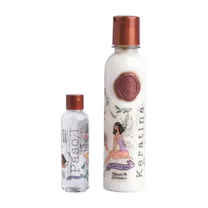 Organic Keratin 250 ML - 12 Natural Oils and Amino Acids that provide shine, silkiness, and nutrition.Keratin for straightening hair lasts between 4-6 months.With Argan, Green Tea, Shea,