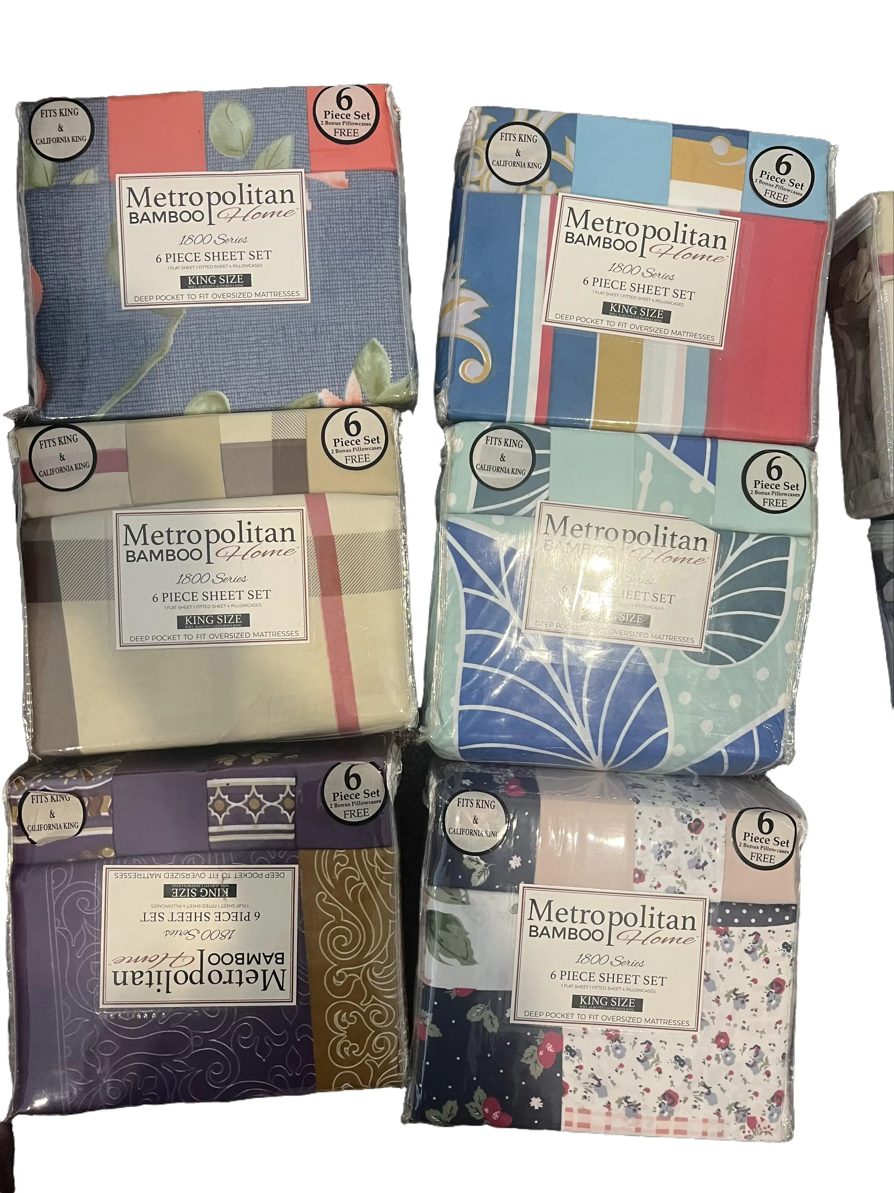 King-Queen 6-Piece Soft Textile Bedding Bundle Set, 1-Bundle Set Queen for Bedroom Soft Furnishings, 1- Queen Set