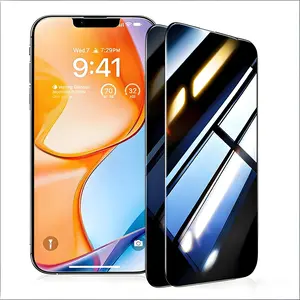 2PCS Privacy Screen Protector for iPhone 11/12/13/14/15/16/17 Pro Max Plus  mini X/Xs , Anti Spy Anti Glare Full Coverage Tempered Glass Film, Anti-Fingerprint, Case Friendly Smooth as Silk Protective Shockproof