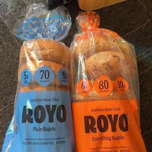 ROYO BREAD CO. Assorted 2-Pack Low Carb Artisan Bread and Bagels, 30-80 Calories
