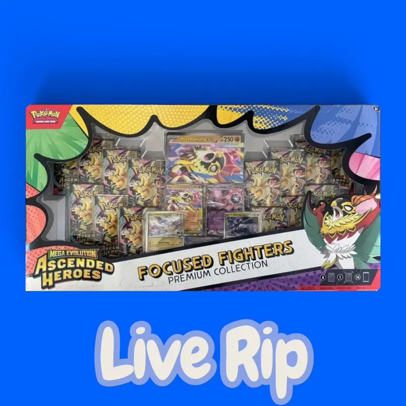 (LIVE RIP) Pokémon TCG: Ascended Heroes Focused Fighters Premium Collection (Sam's Club Exclusive) | ME: Ascended Heroes (ASC)