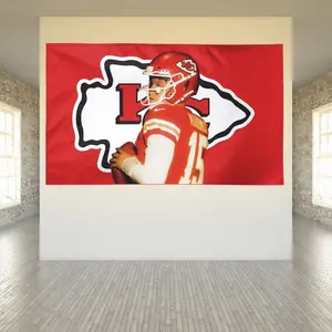 QB 15 vintage Wall Flag – Game Day Room Decor– Football Wall Art – Sports Bedroom Dorm Decor – Gift for Fans