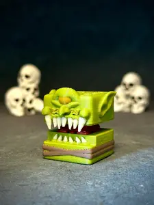 Goblin Mimic Fidget Clicker – Fantasy Monster Stress Relief Toy | 3D Printed Pocket Fidget for RPG Dice Goblins & Anxiety Relief