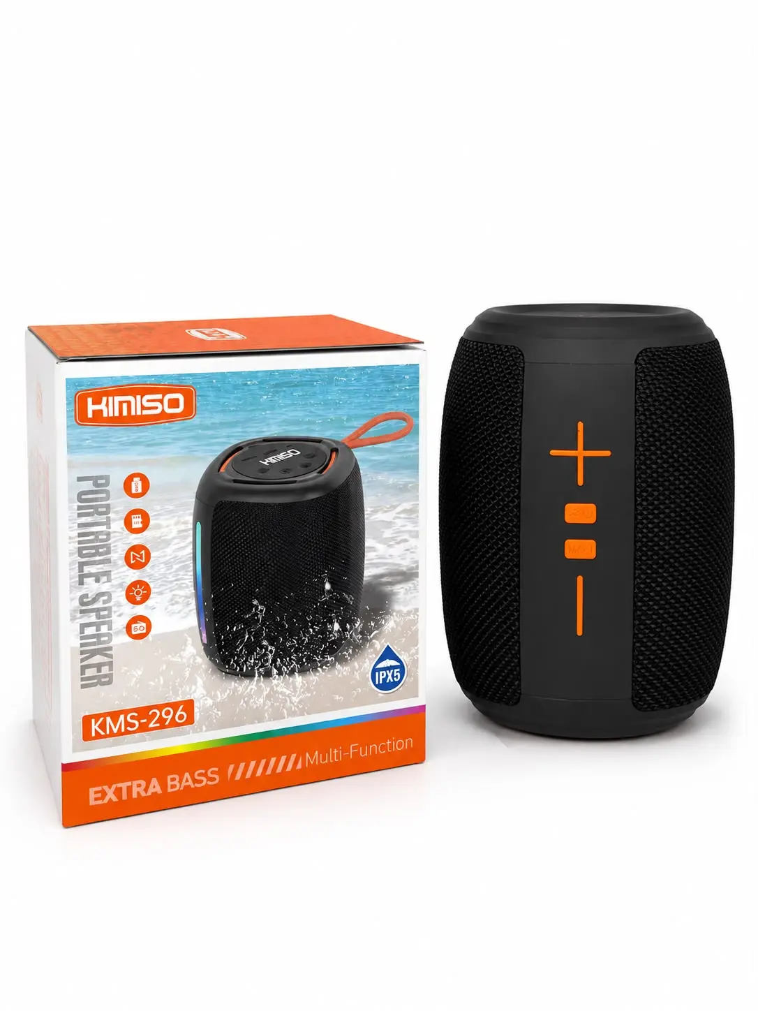 KIMISO KMS-296 WIRELESS PORTABLE SPEAKER BLACK