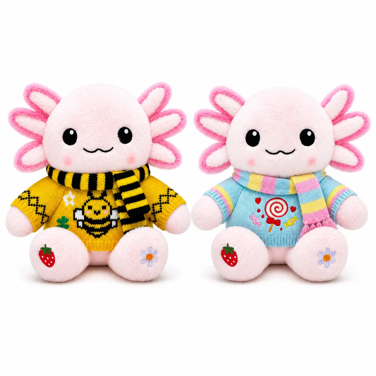13 soft inch adorable kawaii Axolotl stuffed animal Plush with Clothes kids gift