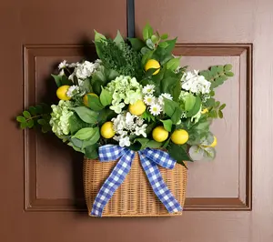 Home Reflections 18" Floral Fruits Hanging Basket
