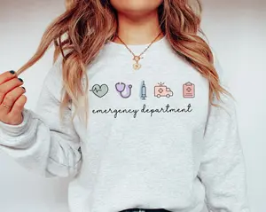 Emergency Department Sweatshirt, Emergency Nurse Shirt, ER Tech, Emergency Sweatshirt, Emergency Sweater, Registration ER Nurse Shirt