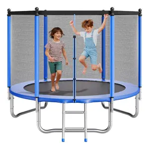 VEVOR Outdoor Trampoline, 15FT Round Recreational Trampoline with Enclosure Net, ASTM Approved, Heavy Duty Trampolines, Max 470 lbs Weight Capacity, Anti-Rust Backyard Trampolines for Kids AdultsVEVOR Super Brand Day